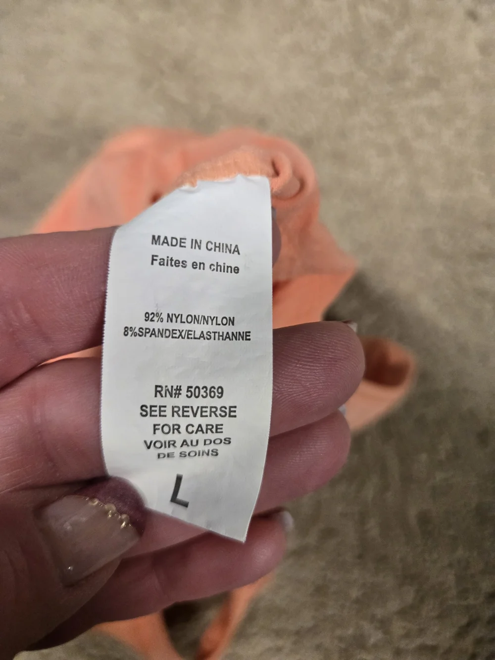 Jockey Peach Racerback Seamless Sports Bra